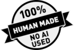 Logo 100% HUMAN MADE NO AI USED